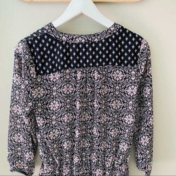 Maurices Sheer Blouse Black/Purple Sz Small - Picture 7 of 8